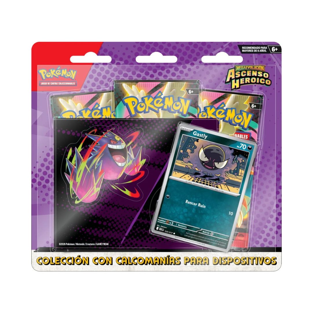 Mega Evoluciones-Ascenso Heroico Colección con Calcomanías para Dispositivos