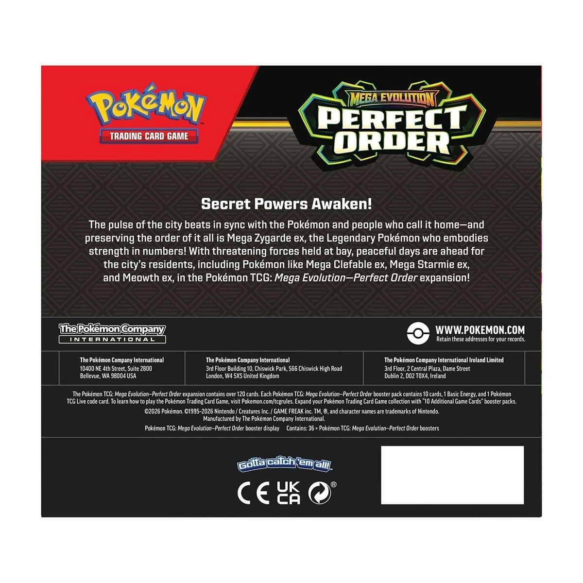 Mega Evolution-Perfect Order Booster Display Box (36 Packs)