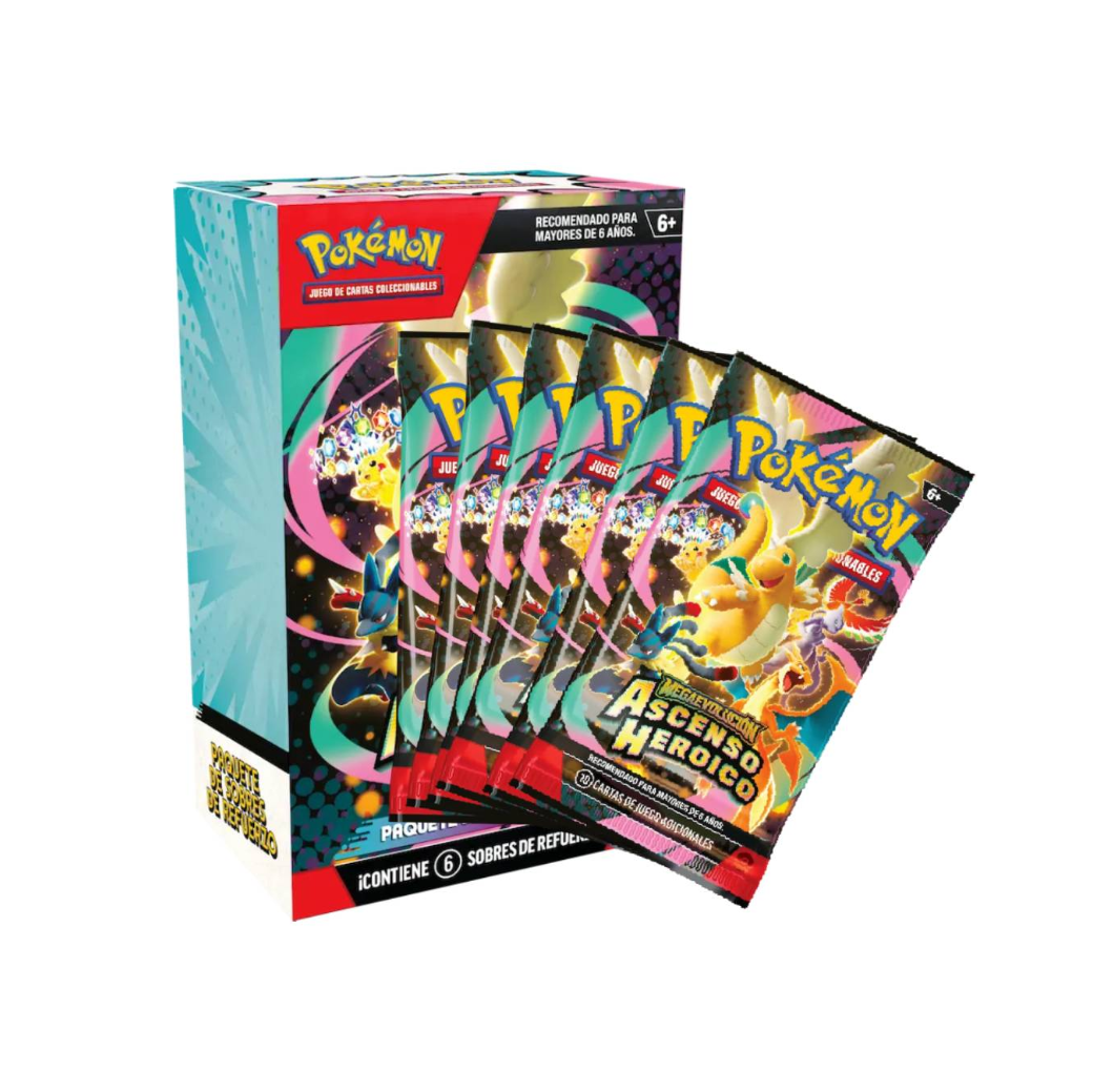 Mega Evoluciones-Ascenso Heroico Paquete de Boosters (6 pack)