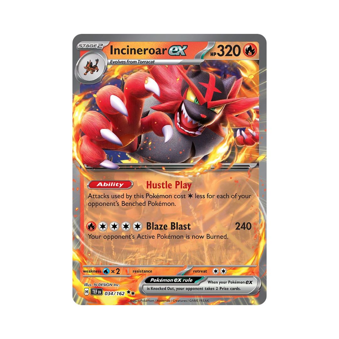 Incineroar ex - 034/162 - SV05: Temporal Forces (TEF)