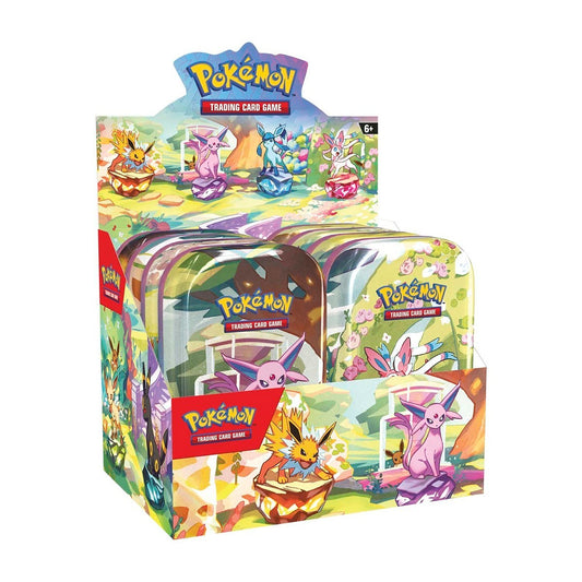 Escarlata & Púrpura-Evoluciones Prismáticas Mini Tin Display (8 Tins)