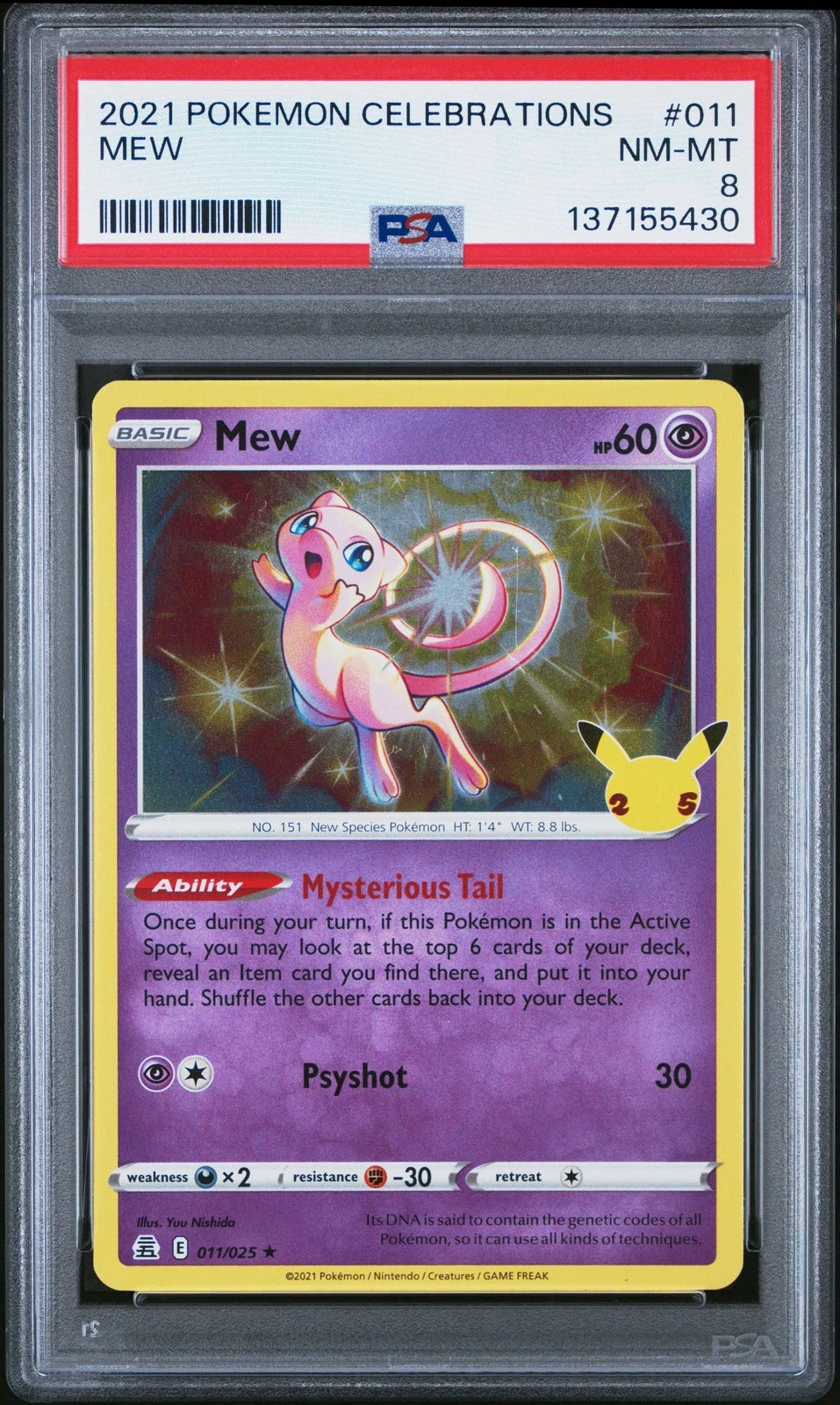 Mew #011 PSA 8 NM-MT