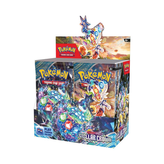 Scarlet & Violet-Stellar Crown Edición Pokémon Center Booster Box (36 Packs)